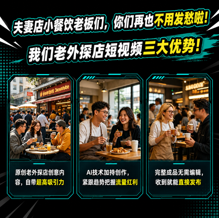 老外探店短视频三大优势
